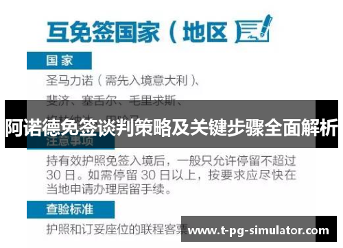 阿诺德免签谈判策略及关键步骤全面解析